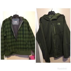 Two Men’s North face Zip up XL